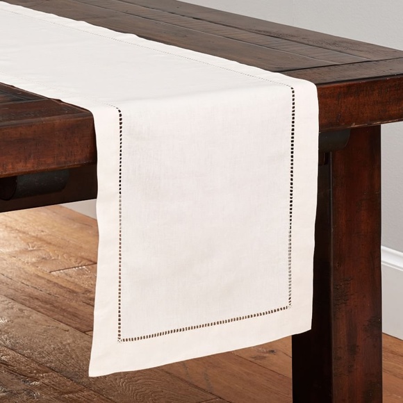 Pottery Barn Other - Monique Lhuillier Linen Hemstitch Table Runner NWT